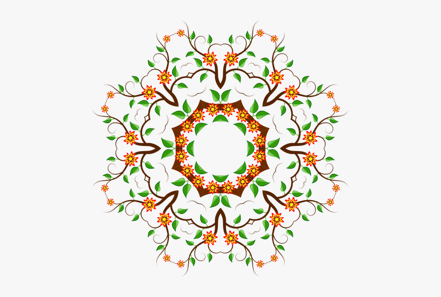 Vector Drawing Of Decorative Floral Pattern - One World One Future Love Parade, HD Png Download, Free Download