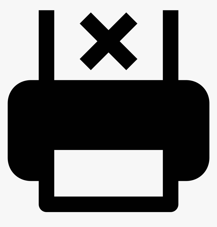 Printer Out Of Paper Icon - Cross, HD Png Download, Free Download