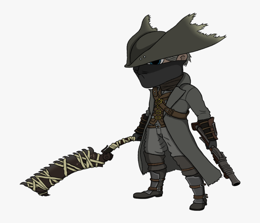 Png Hunters Video - Bloodborne The Hunter Chibi Art, Transparent Png, Free Download