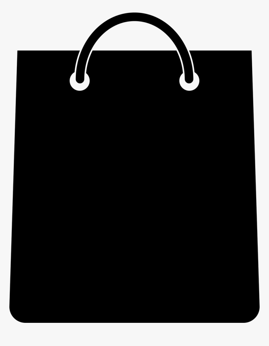 Icon, Isolated, Art, Shopping, Bag, Bags, Sale, Paper - Black Shopping Bag Logo, HD Png Download, Free Download