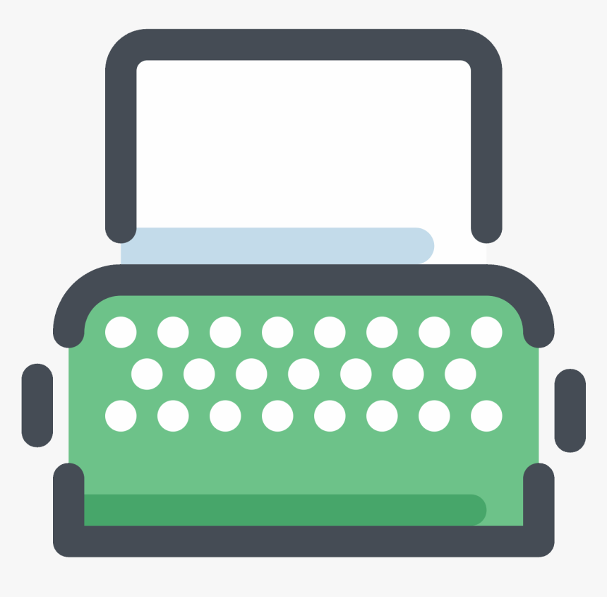 Typewriter With Paper Icon, HD Png Download, Free Download