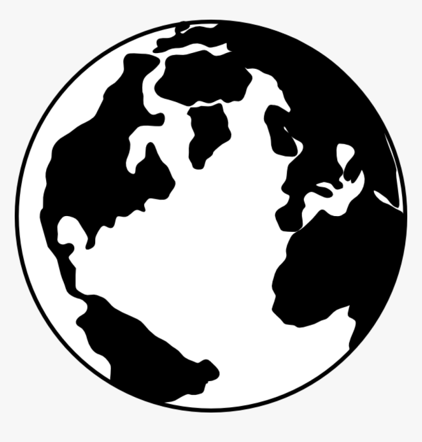 Globe Cliparts - Black And White World Png, Transparent Png, Free Download
