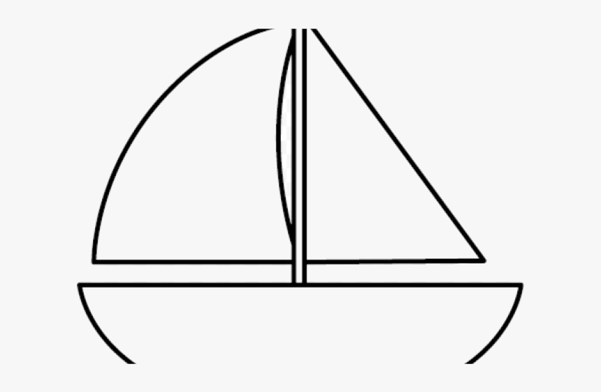 Sailboat Clipart White - Sail Boat Clip Art Black And White, HD Png Download, Free Download