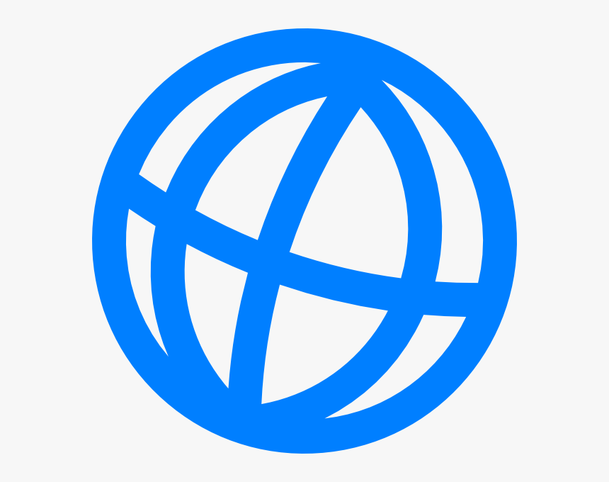 Blue Globe Svg Clip Arts - Logo Website Vector Png, Transparent Png, Free Download
