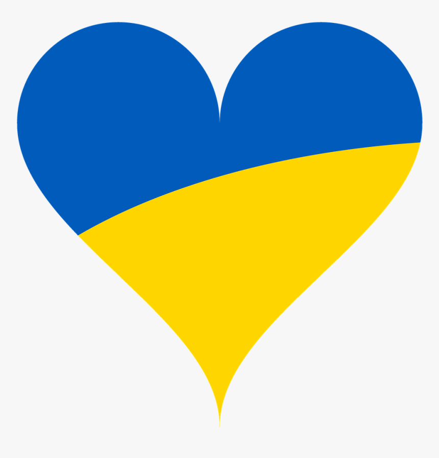 Ukraine Flag Heart Png, Transparent Png, Free Download