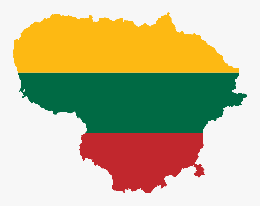 Lithuania Map With Flag, HD Png Download, Free Download