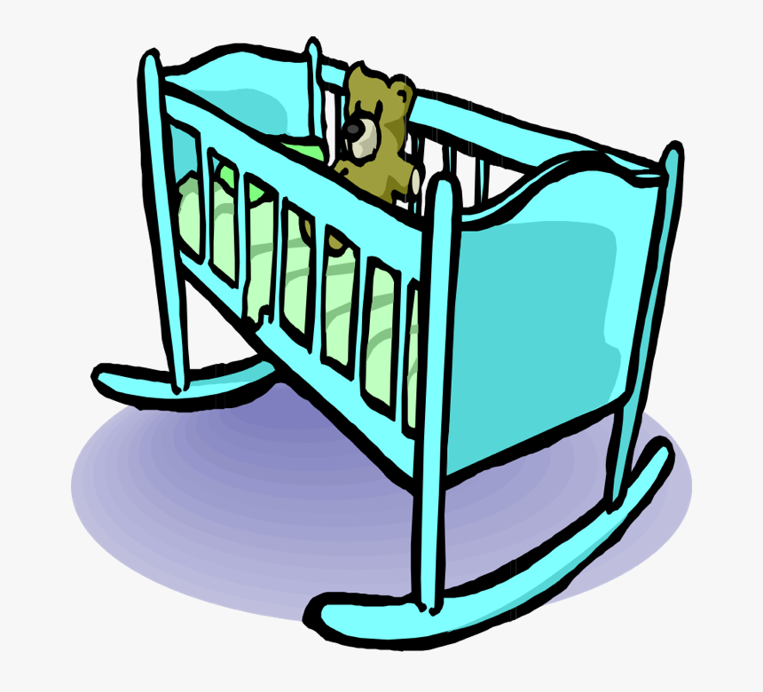 Crib Drawing Baby Bottle Baby Cradle Clip Art - Baby Cradle Clip Art, HD Png Download, Free Download