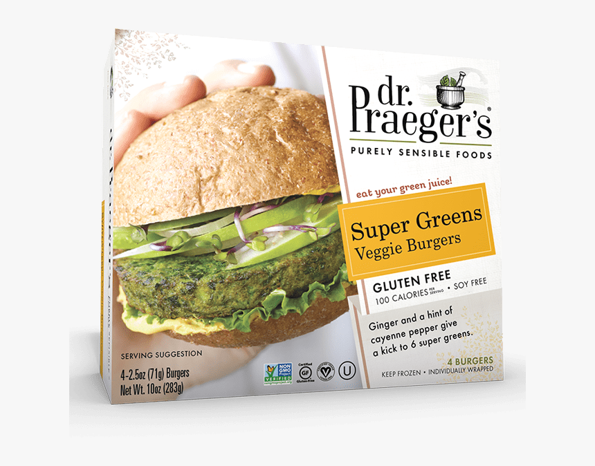 Praeger"s Super Greens Veggie Burgers - Dr Praeger's Veggie Burgers, HD Png Download, Free Download