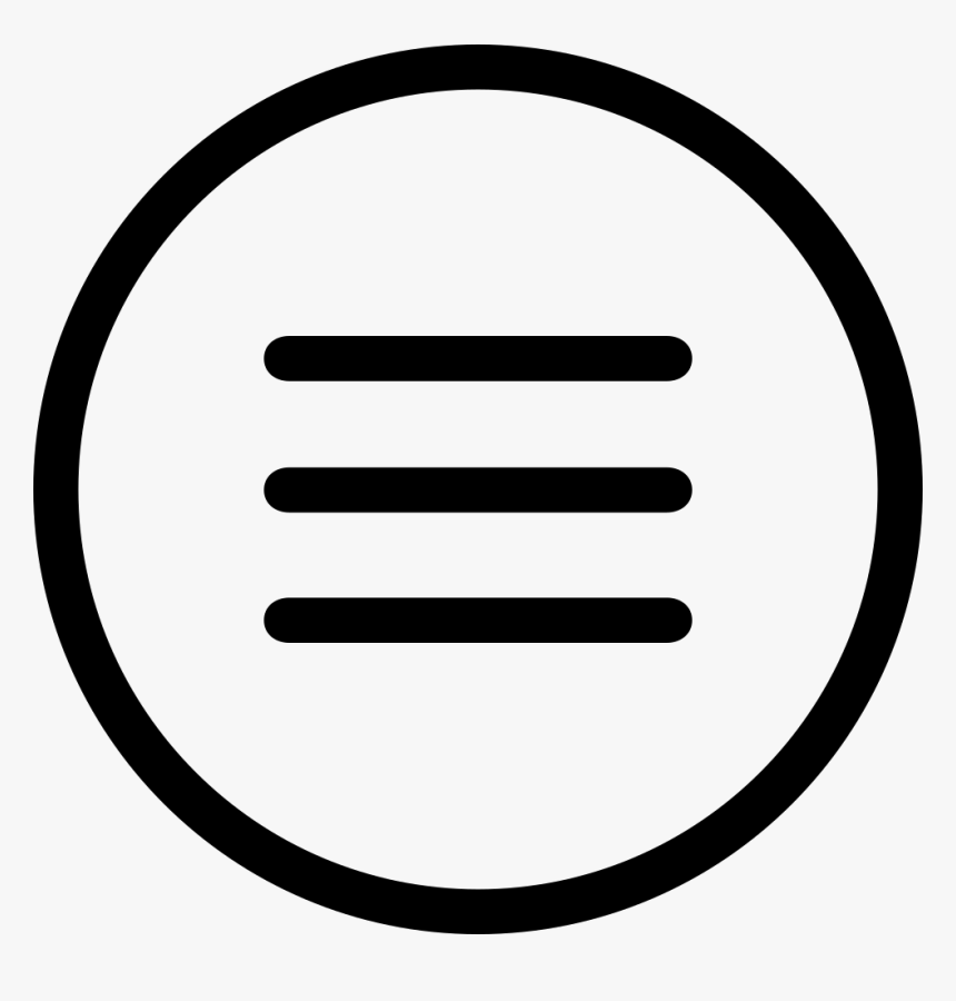 Menu Icon Png - Circle, Transparent Png, Free Download