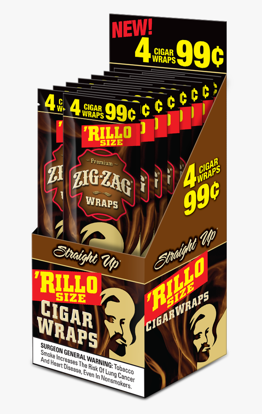 Zig Zag Rillo Wraps Straight Up 15 Pouches Of - Blue Zig Zag Wraps, HD Png Download, Free Download