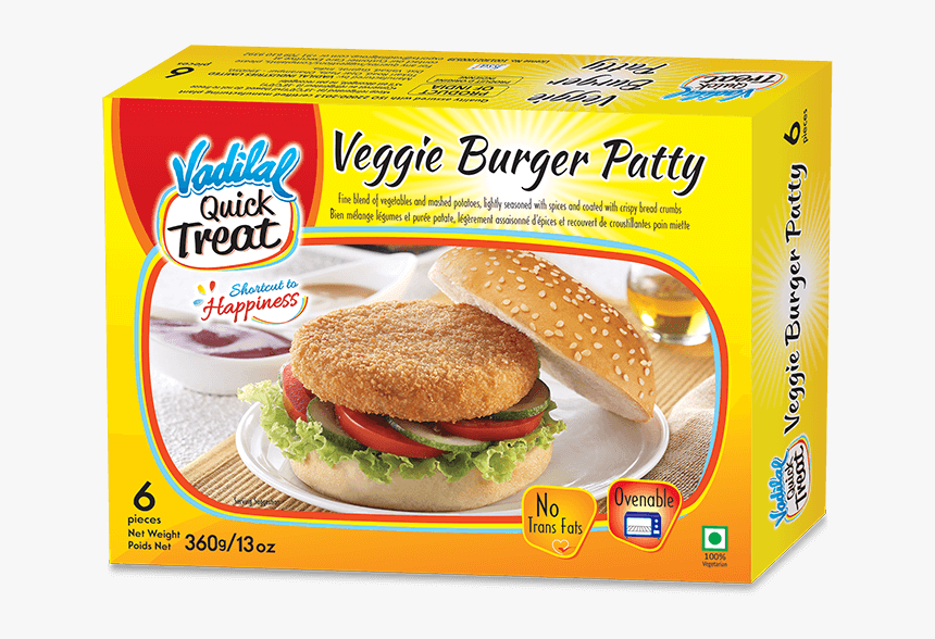 Veggie Burger Patty - Vadilal Aloo Tikki, HD Png Download, Free Download