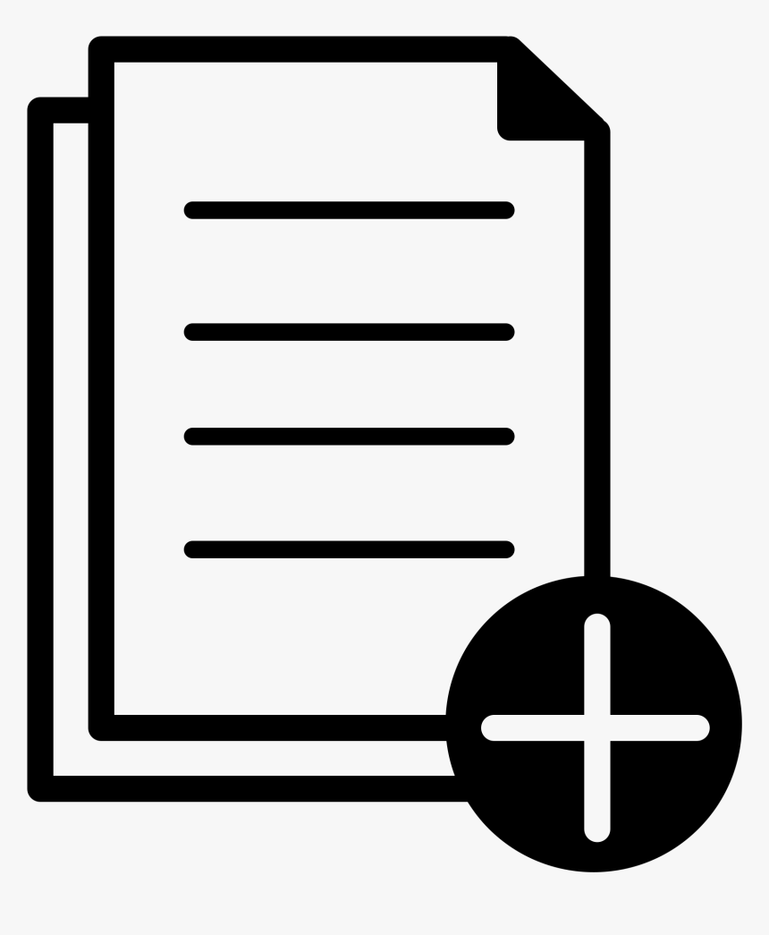 Fileadd Document Icon - New File Icon Png, Transparent Png, Free Download