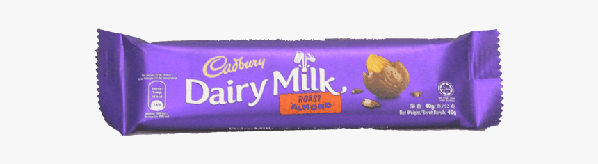 Cadbury Dairy Milk Roast Almond 40g - Chocolate Bar, HD Png Download, Free Download