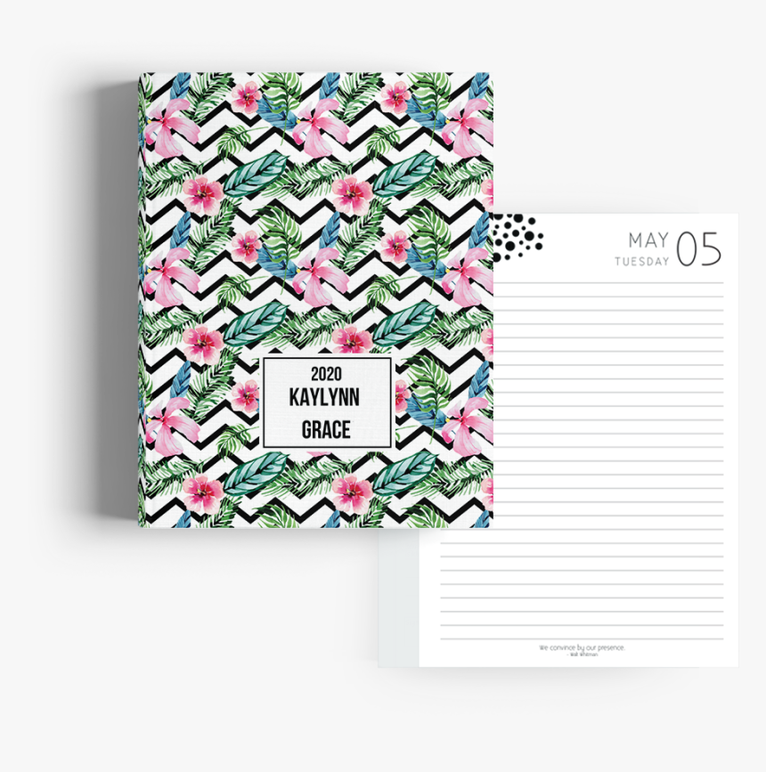 Picture Of Floral Zig Zag A5 Hard Cover Student Diary - Towel, HD Png Download, Free Download