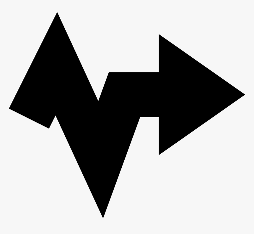 Irregular Zig Zag Line Arrow Pointing To Right - Irregular Icon, HD Png Download, Free Download