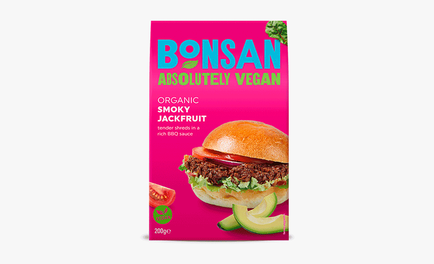 Bonsan Smoky Shredded Jackfruit -200g - Bonsan Organic Smoky Jackfruit Shreds X 200g 12 Pack, HD Png Download, Free Download