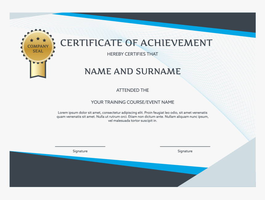 Certificate Png Transparent Picture - Template Certificate English Course, Png Download, Free Download