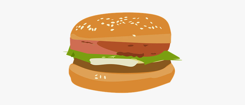 Hamburger, Sandwich, Life, Calories, Vegetable, Meals - Cheeseburger, HD Png Download, Free Download