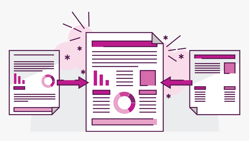 Merging Documents, HD Png Download, Free Download