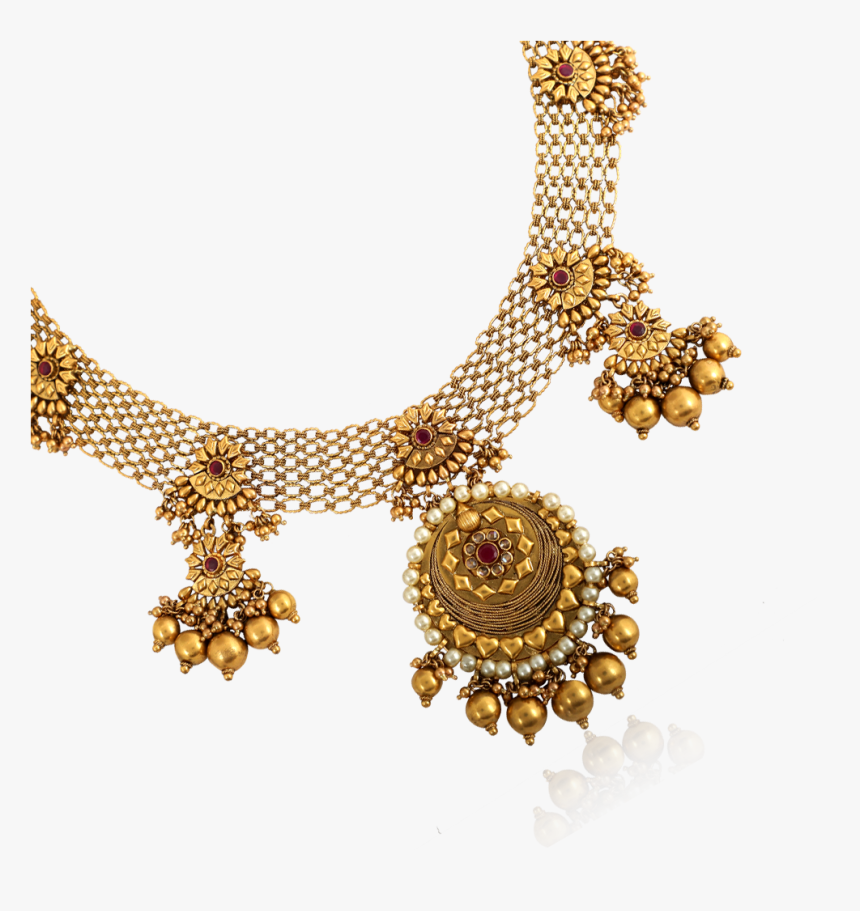 Antique Floral Grace Gold Necklace - Necklace, HD Png Download, Free Download