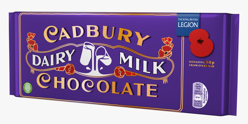 The Cadbury Dairy Milk Remembrance Bar - Cadbury Dairy Milk Royal British, HD Png Download, Free Download