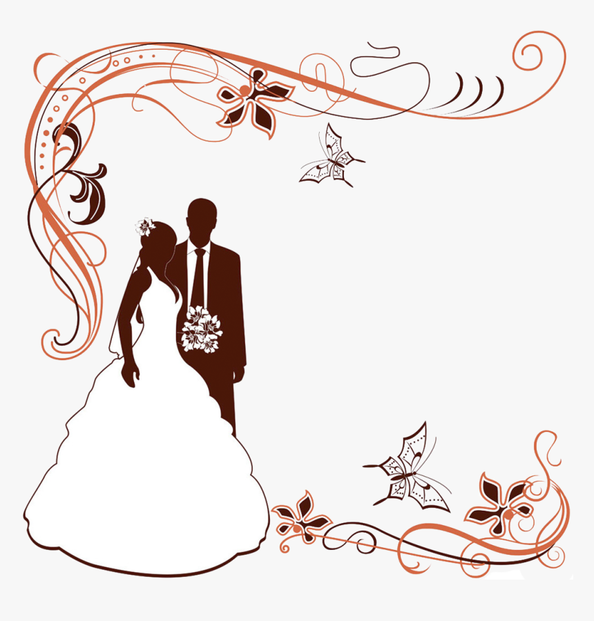 Transparent Wedding Dress Clipart Png - Wedding Invitation Border Design, Png Download, Free Download