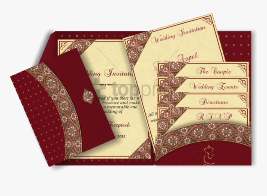 Free Png Wedding Invitation Border Designs Red Png - Wedding Card Png, Transparent Png, Free Download