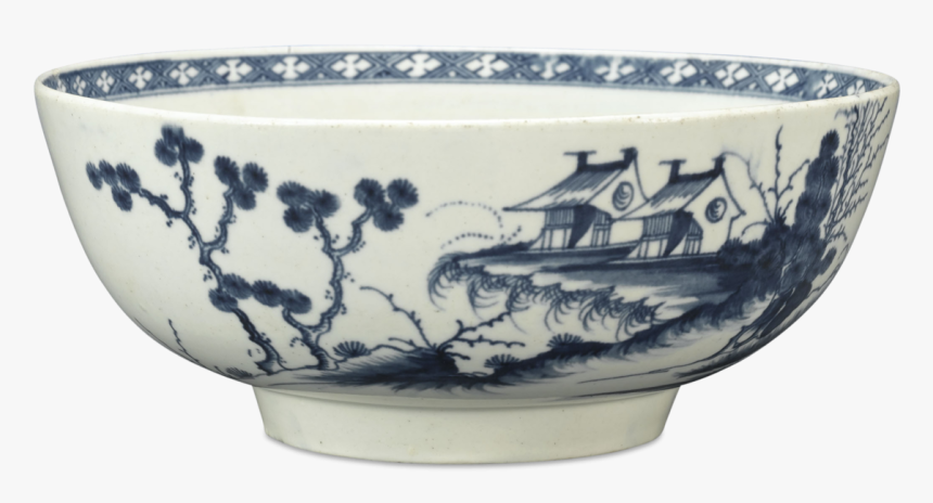 Fine Worcester Wall-period Bowl - Blue And White Porcelain, HD Png Download, Free Download
