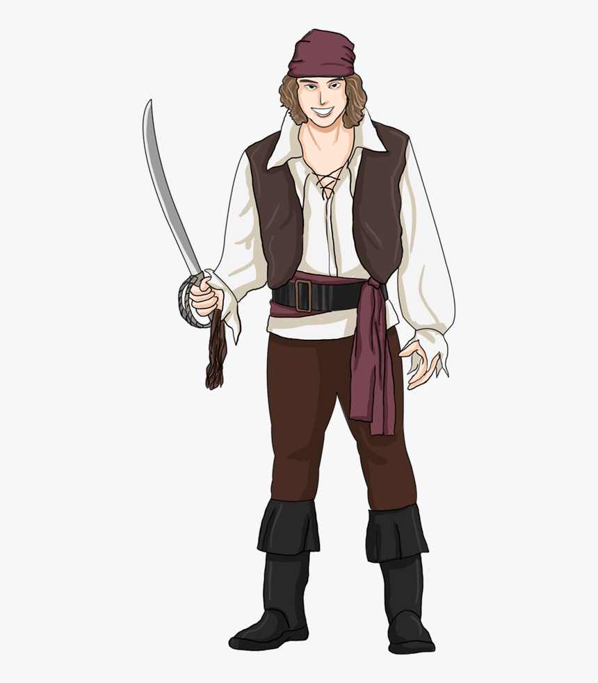 Pirate Clip Art Animated Free Clipart Image - Mens Gypsy Halloween Costume, HD Png Download, Free Download