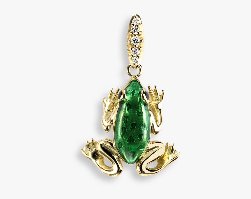 Nicole Barr Designs 18 Karat Gold Necklace Frog Green, HD Png Download, Free Download