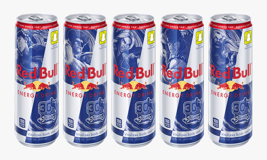 Beverage Can,aluminum Can,drink,energy Drink,tin Can,red - Street Fighter Red Bull, HD Png Download, Free Download