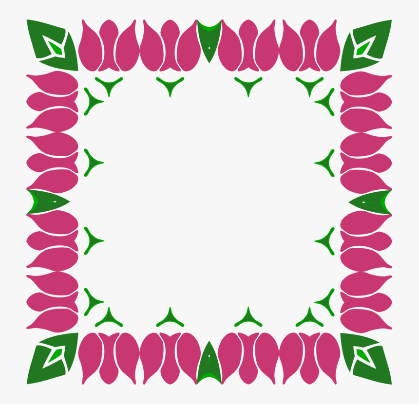 Transparent Pink Rose Border Png - Floral Design Border, Png Download, Free Download