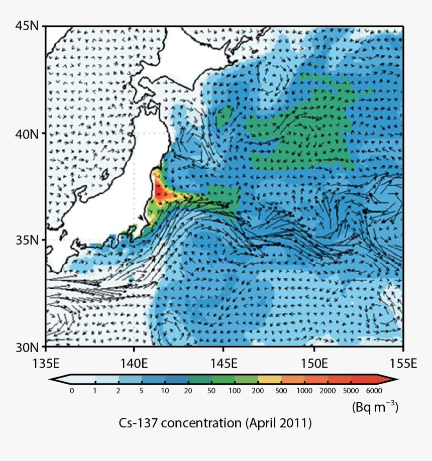 1-34 Averaged Surface 137cs Concentrations In April - Atlas, HD Png Download, Free Download