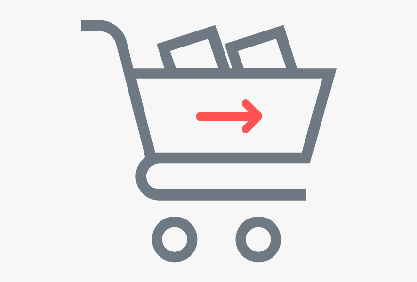 Icon Of A Shopping Cart With A Pink Arrow On It, Showing - Icone Carrinho De Compras Png, Transparent Png, Free Download
