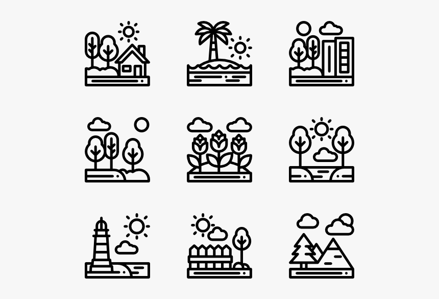 Landscapes - Host Icons, HD Png Download, Free Download