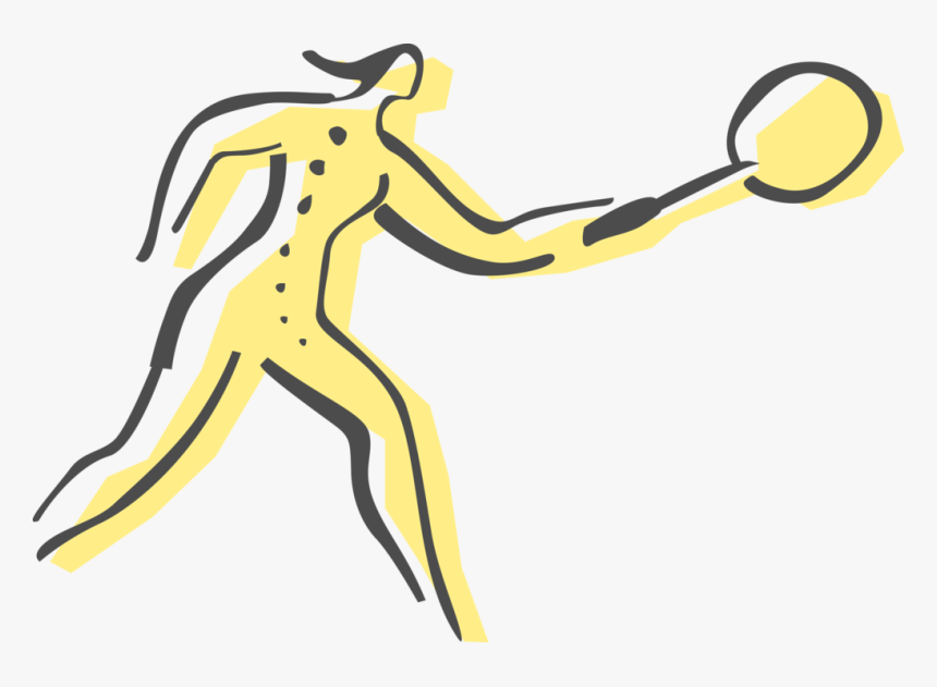 Vector Illustration Of Sport Of Badminton Player With - Badminton, HD Png Download, Free Download