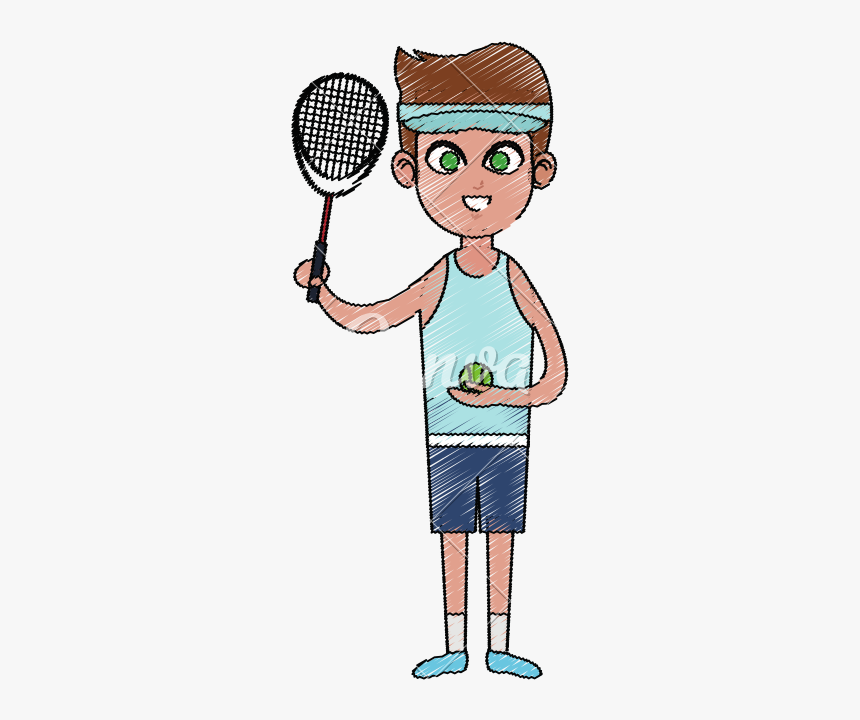 Badminton Clipart Sketch - Cartoon, HD Png Download, Free Download