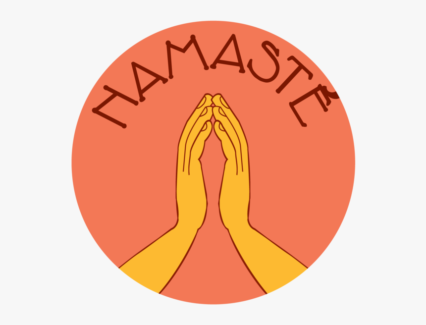 Namaste Button - Circle, HD Png Download, Free Download