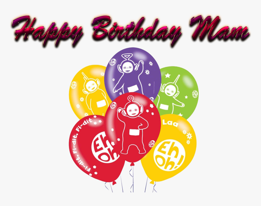 Happy Birthday Mam Png Background - Teletubbies 1st Birthday Invitation Card, Transparent Png, Free Download