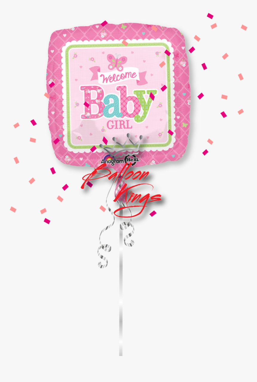 Welcome Baby Girl Butterfly - Balloon, HD Png Download, Free Download