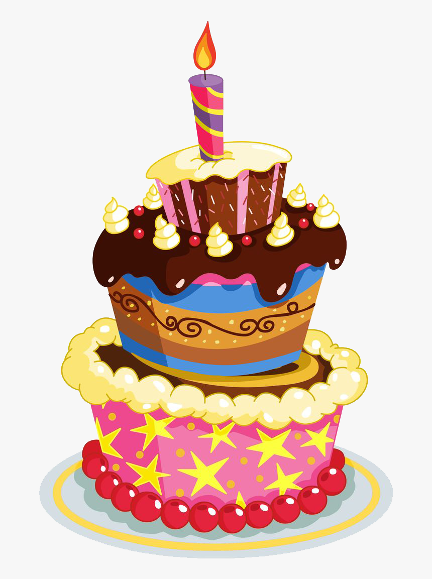 Birthday Cake - 1 Birthday Cake Png, Transparent Png, Free Download