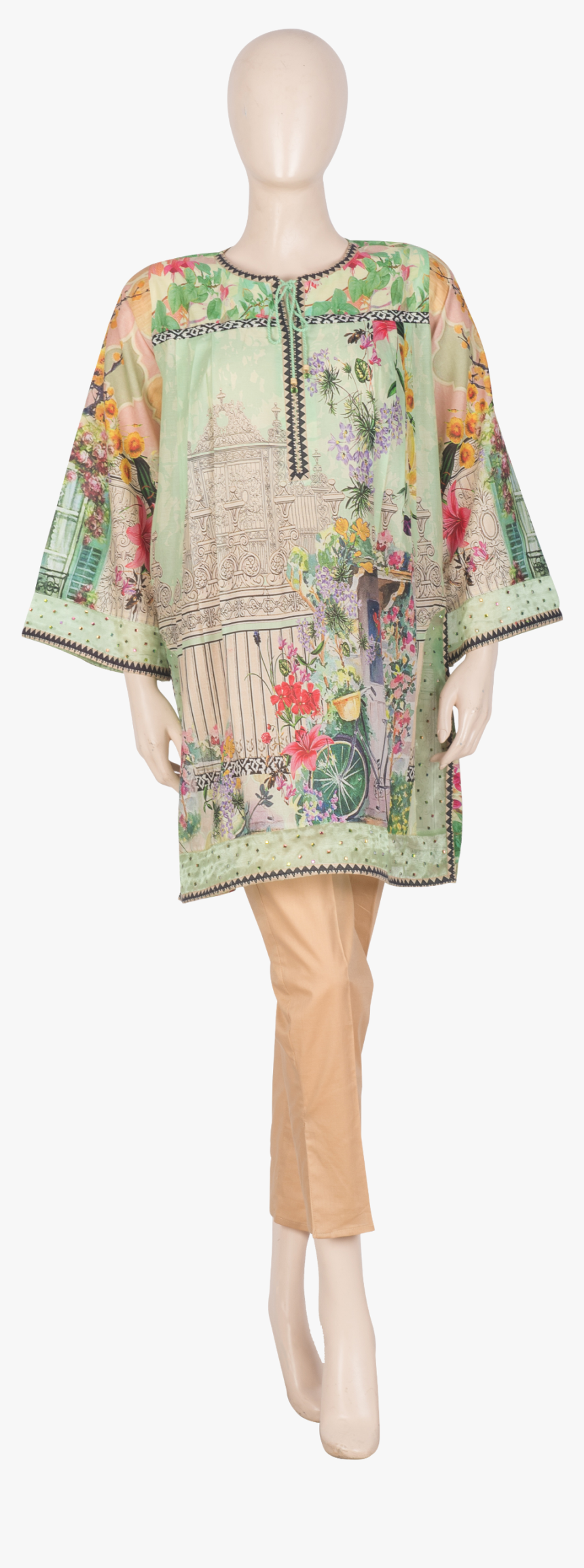 Lba-01052 Printed Kurti - Tapestry, HD Png Download, Free Download