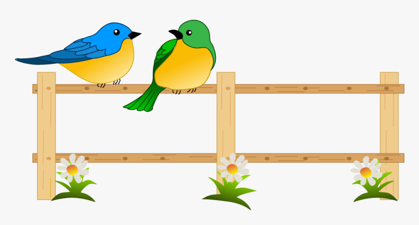 Flower Garden Clip Art - Birds In Garden Clipart, HD Png Download, Free Download