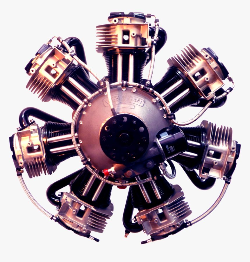 7hf-colorized - Verner Radial Engine, HD Png Download, Free Download