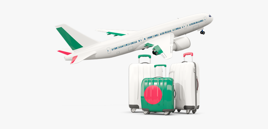 Luggage With Airplane - Airplane Saudi Arabia Png, Transparent Png, Free Download