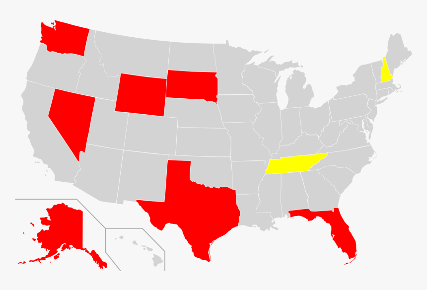 States With No Income Tax, HD Png Download, Free Download