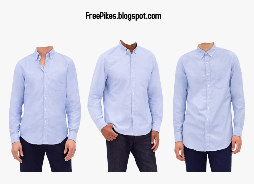Free Men Dress In T Shirt Light Blue Color - Men Shirt Fit, HD Png Download, Free Download