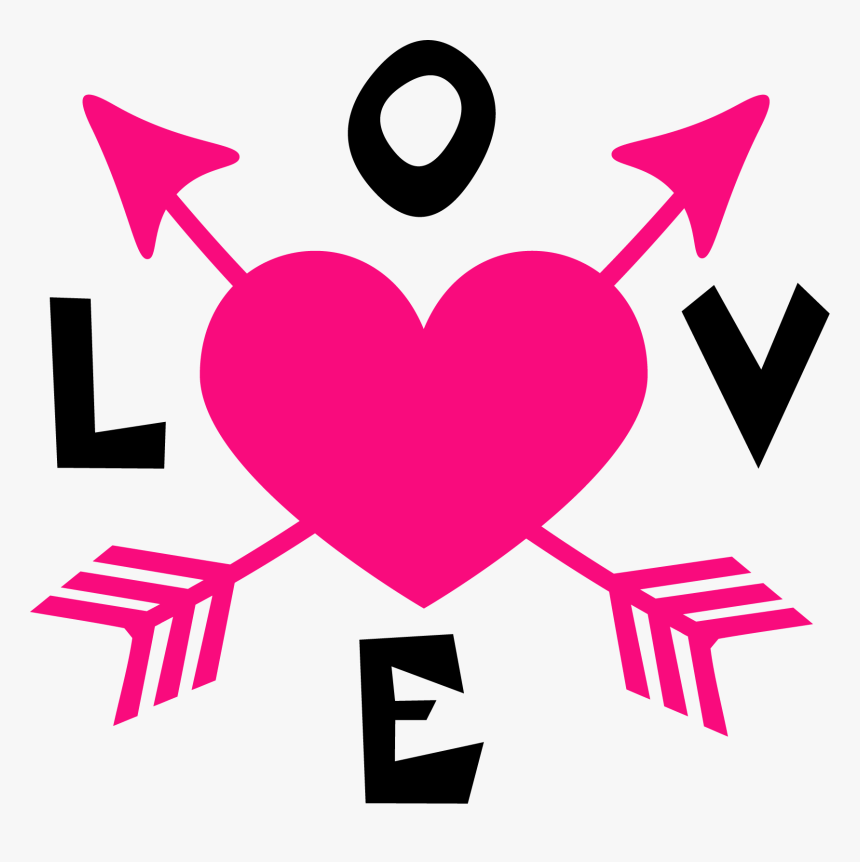 Heat Clipart Wedding Heart Design - Pink Love Arrow Png, Transparent Png, Free Download