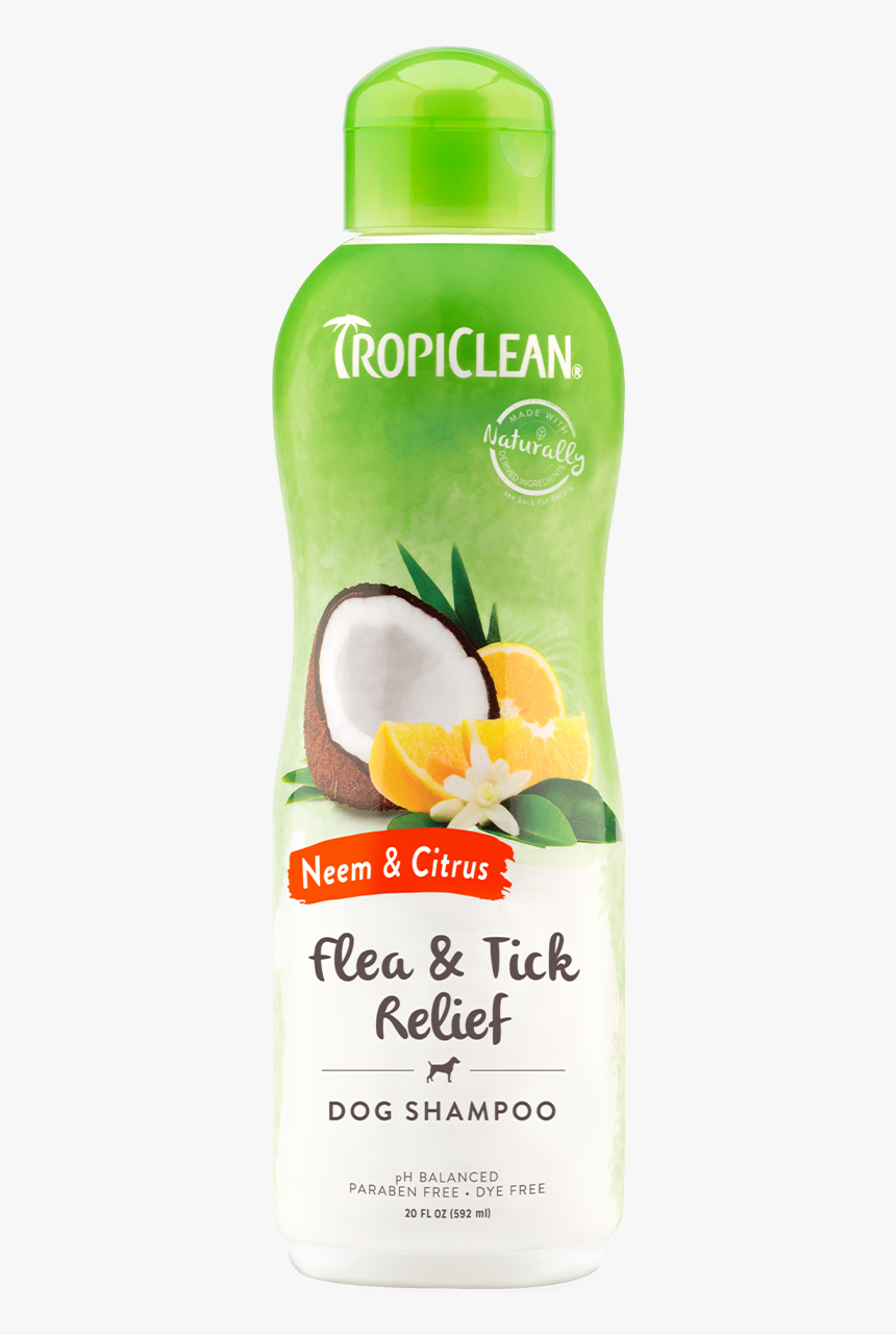 Tropiclean Neem And Citrus Flea And Tick Relief Shampoo - Tropiclean Flea Shampoo, HD Png Download, Free Download