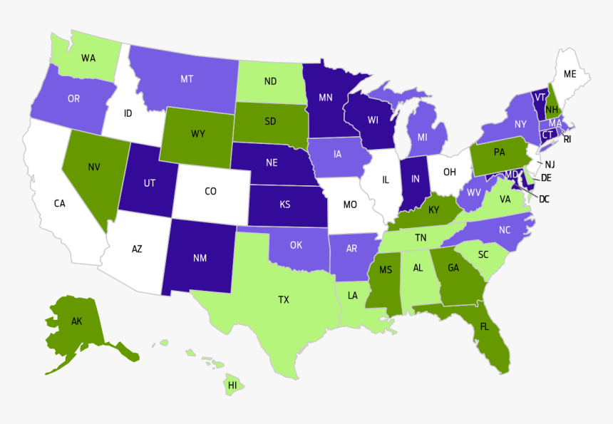 Kiplinger Tax Map - Physical Therapist Jobs Map, HD Png Download, Free Download